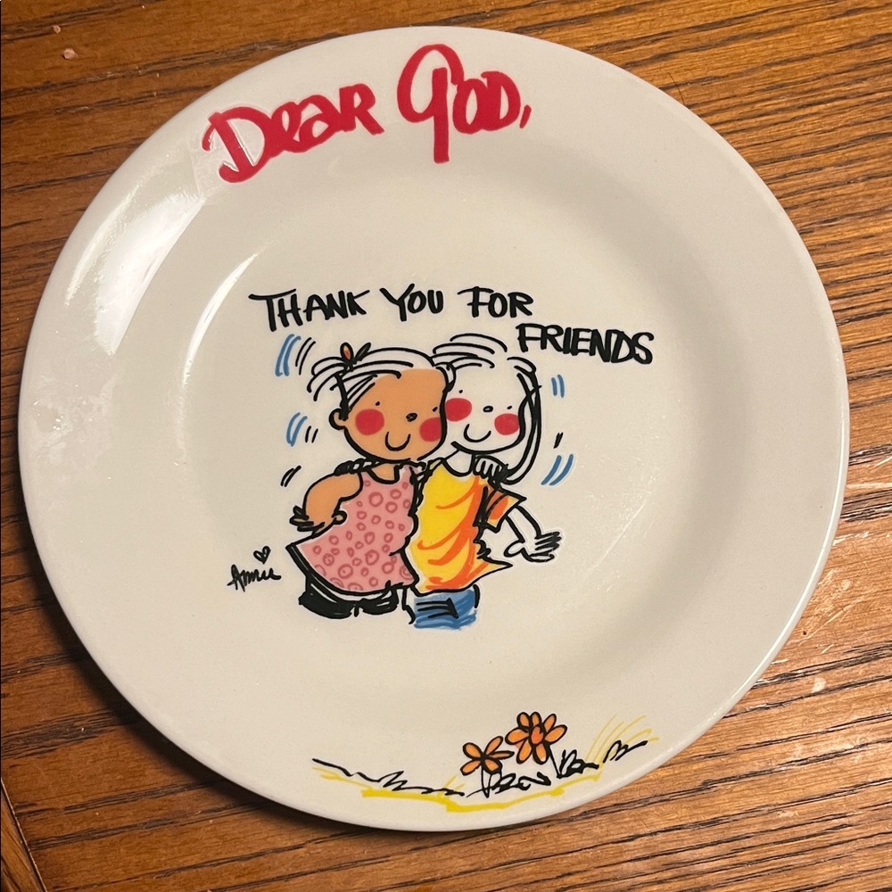 Royal Norfolk White Plate with Colorful Design Thank Ypu For Friends decorative